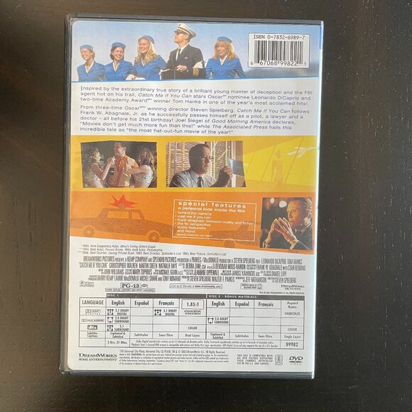 Catch Me If You Can Wide Screen DVD (2002) PG-13 - Picture 2 of 6